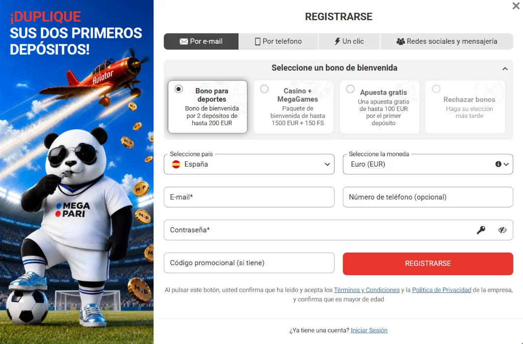 Registro e Inicio de Sesión en Megapari Registro e Inicio de Sesión en Megapari